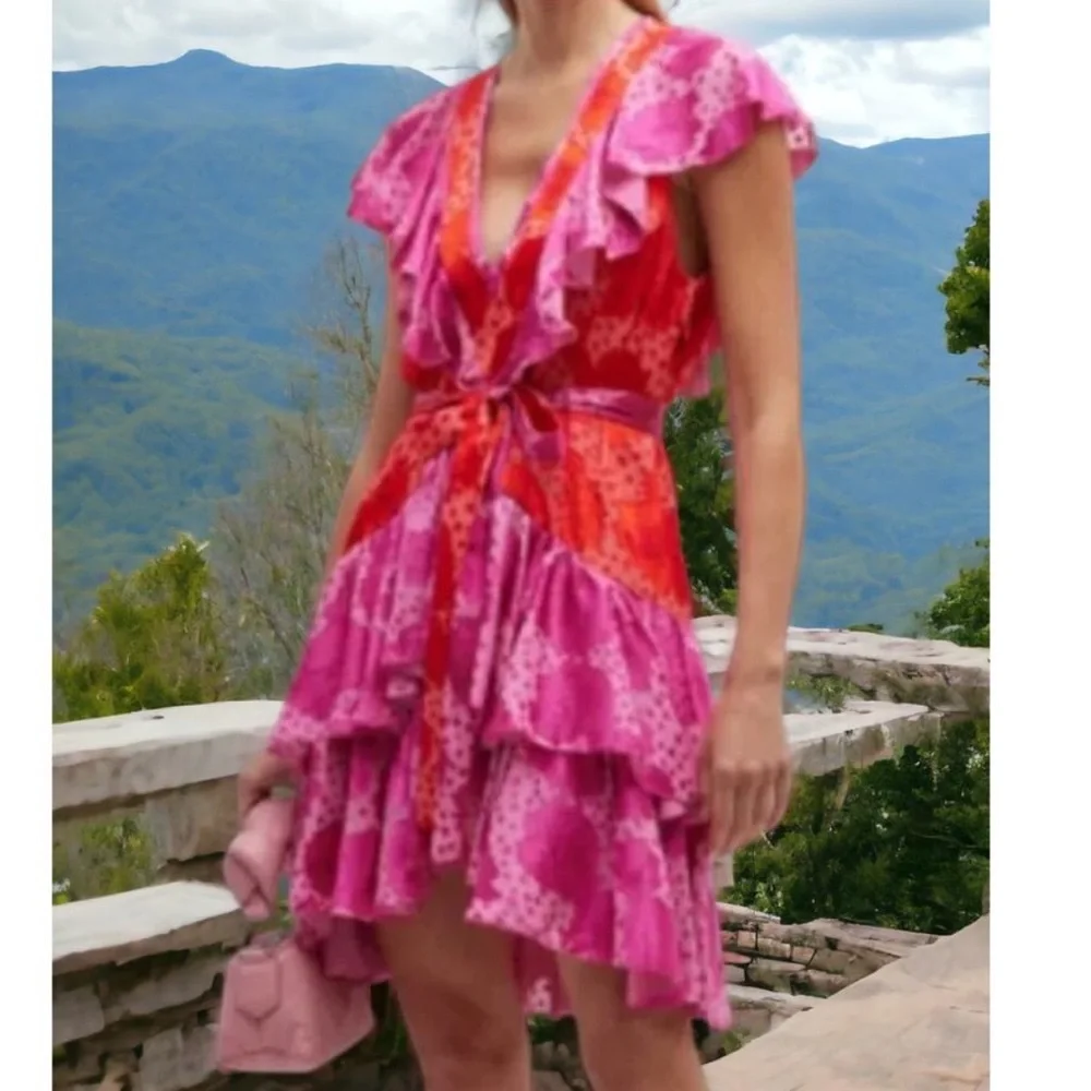 Le Superbe Aurora Flora Lil Flirt Ruffle Mini Dress - Picture 3 of 16